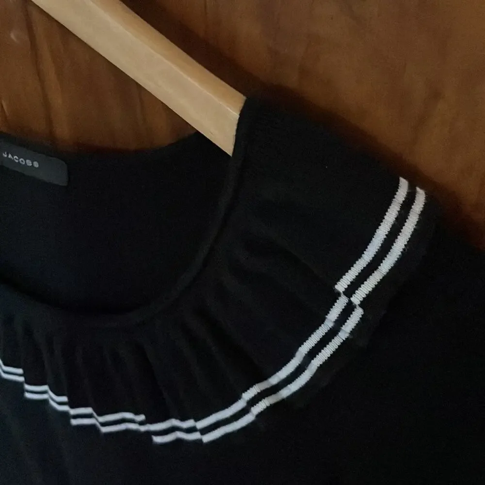 MARC JACOBS Pleated Sweater Dress Black No Size Small S - Picture 7 of 12